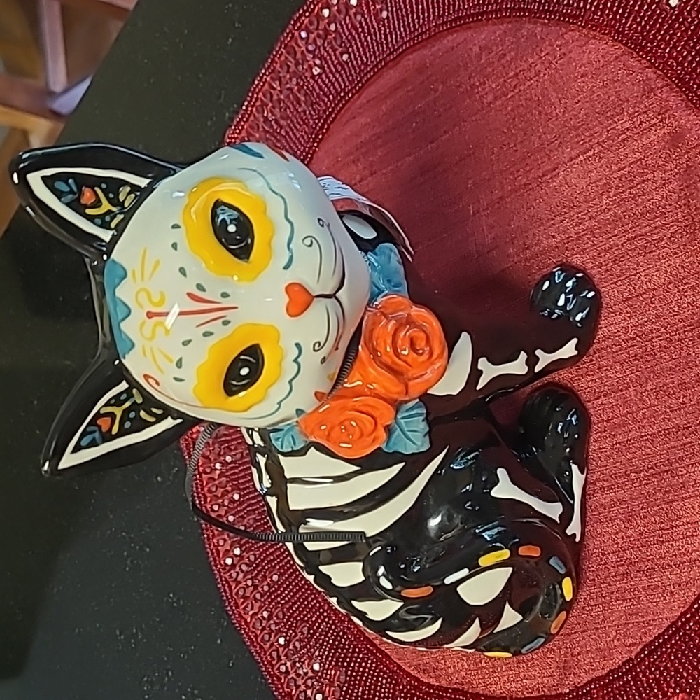 Sugar Skull Clayworks Halloween Cat